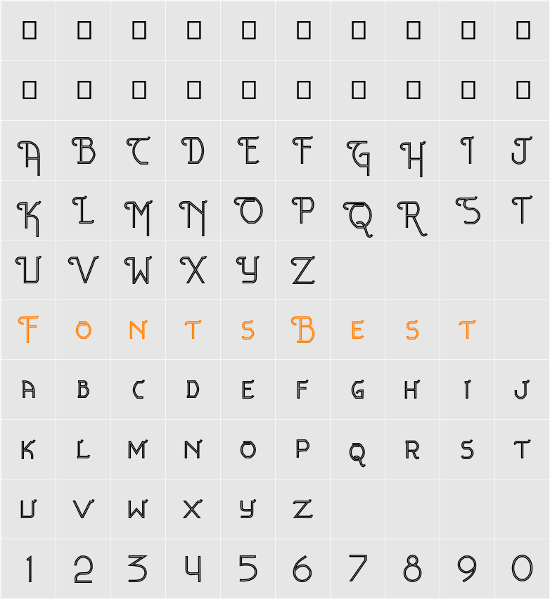 Andromeda Character Map