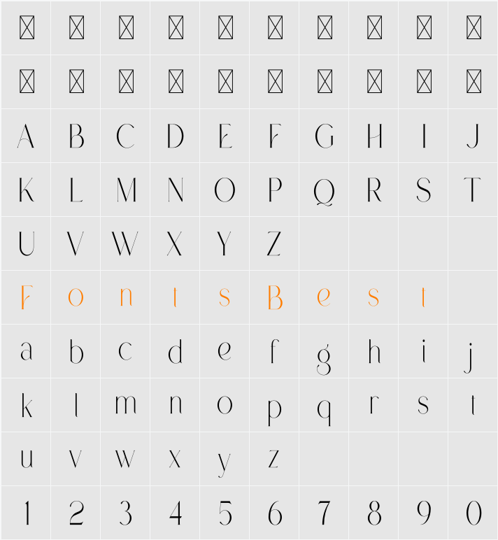 Bilva Character Map