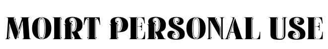Moirt Personal Use Font Image