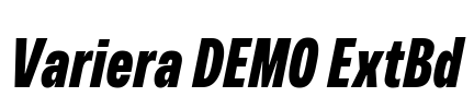 Variera DEMO ExtBd Font Image