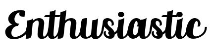 Enthusiastic Font Image