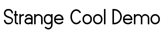 Strange Cool Demo Font Image