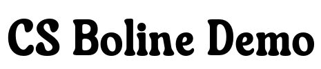 CS Boline Demo Font Image