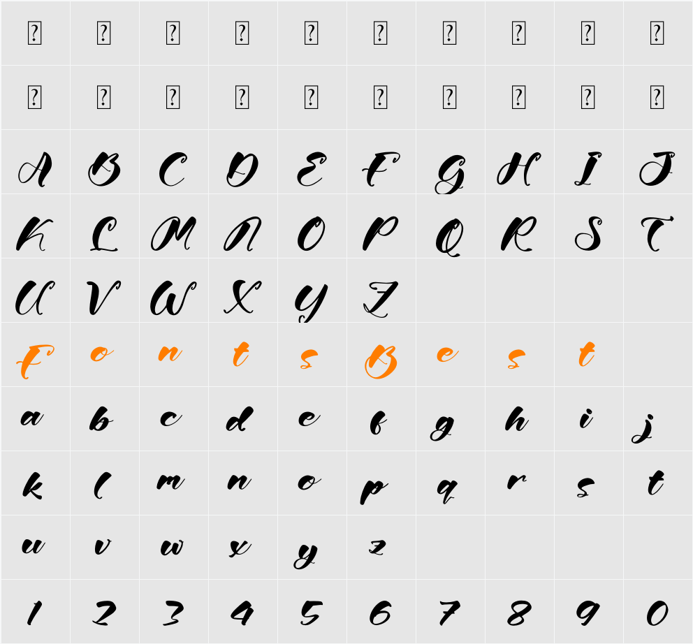 Bright Nattelia Character Map