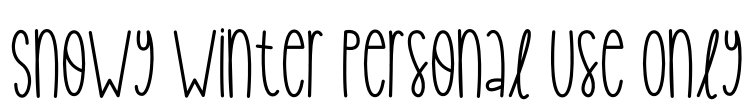 Snowy Winter Personal Use Only Font Image