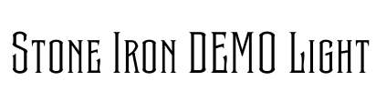 Stone Iron DEMO Light Font Image
