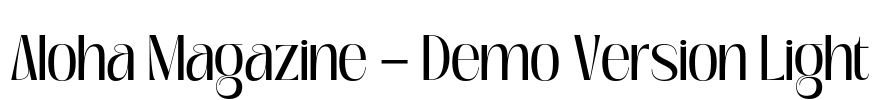 Aloha Magazine - Demo Version Light Font Image