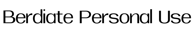 Berdiate Personal Use Font Image