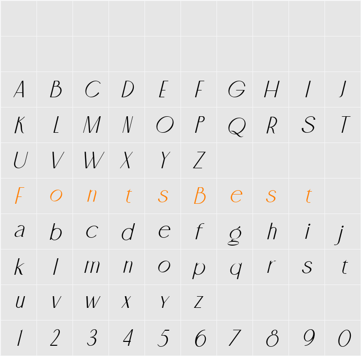 Cafgone Character Map