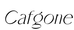 Cafgone Font Image