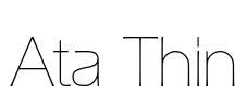 Ata Thin Font Image