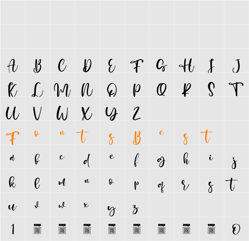 Honey Sharon - Personal Use Character Map