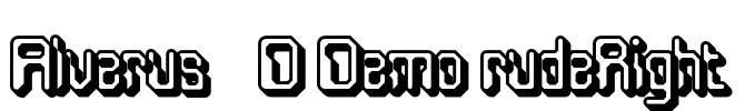 Alverus 3D Demo rudeRight Font Image
