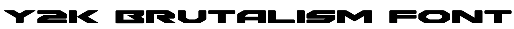 Y2K Brutalism Font Font Image