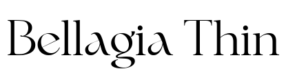 Bellagia Thin Font Image