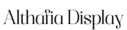 Althafia Display Font Image