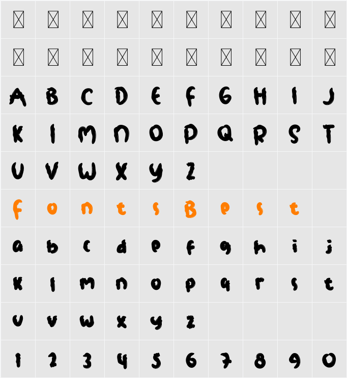 Coolbath Character Map