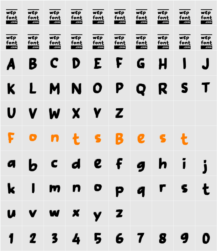 Oahem Character Map