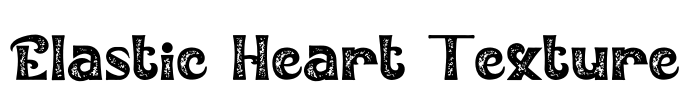 Elastic Heart Texture Font Image