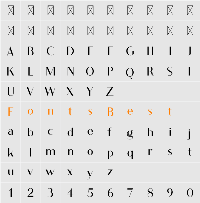 King Sans FREE Character Map