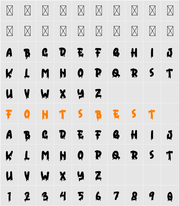Devil Horror Handwritten Free Character Map