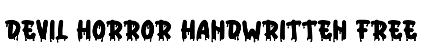 Devil Horror Handwritten Free Font Image