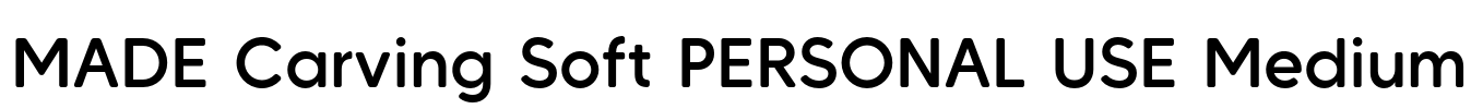 MADE Carving Soft PERSONAL USE Medium Font Image