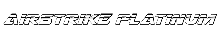 Airstrike Platinum Font Image