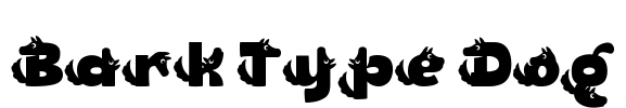 Bark Type Dog Font Image