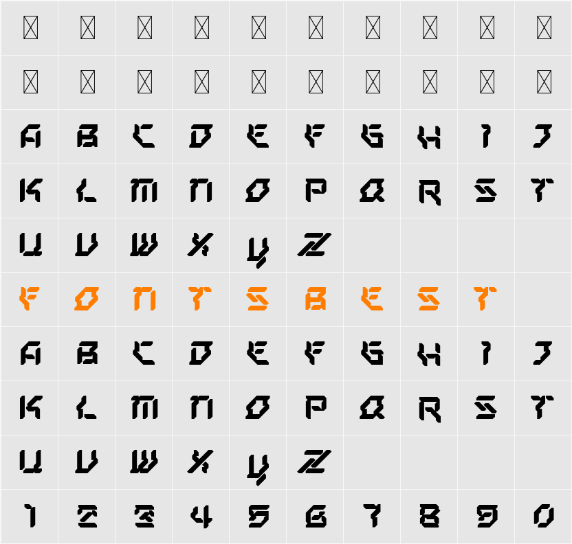 Sencro Character Map