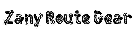 Zany Route Gear Font Image
