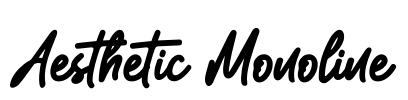 Aesthetic Monoline Font Image