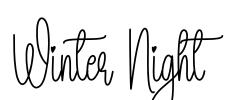Winter Night Font Image