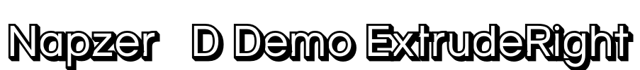 Napzer 3D Demo ExtrudeRight Font Image