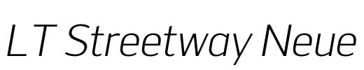 LT Streetway Neue Font Image