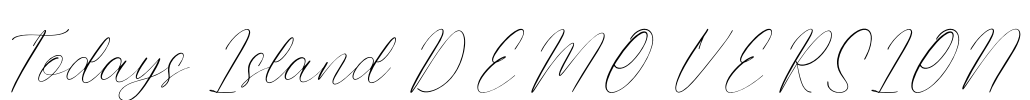 Todays Island DEMO VERSION Font Image