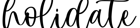 holidate Font Image