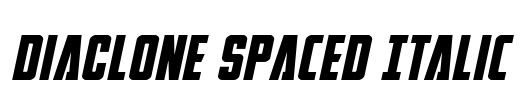DiaClone Spaced Italic Font Image