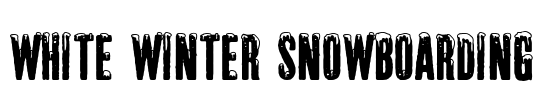 White Winter Snowboarding Font Image