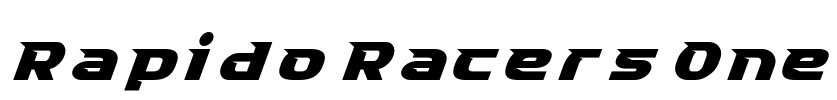 Rapido Racers One Font Image