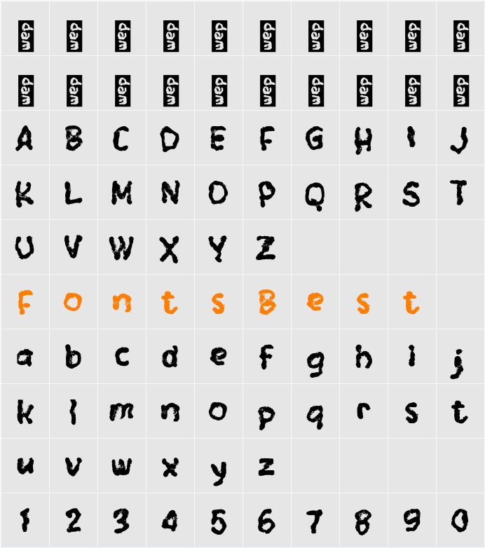 n Nguber Character Map