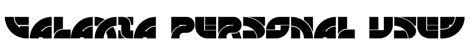 Galaxia Personal Used Font Image