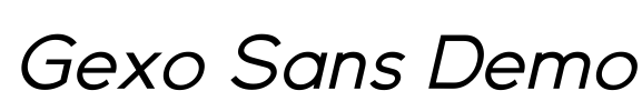 Gexo Sans Demo Font Image