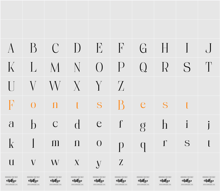 First March Personal Use Character Map