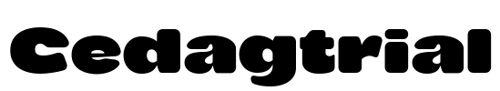 Cedagtrial Font Image