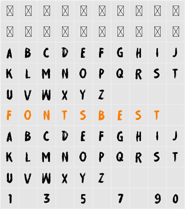 Koass Character Map