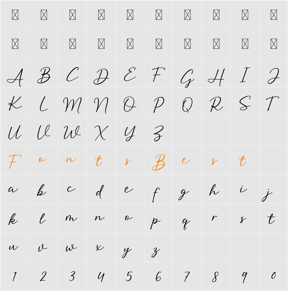 Normal Character Map