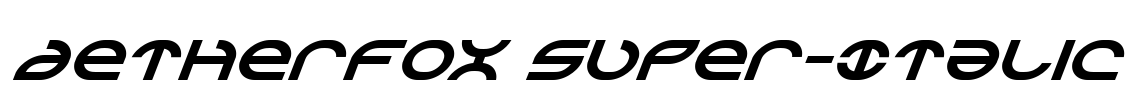 Aetherfox Super-Italic Font Image