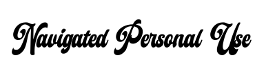 Navigated Personal Use Font Image