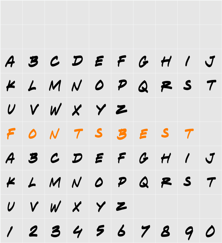 Ok Noted Character Map